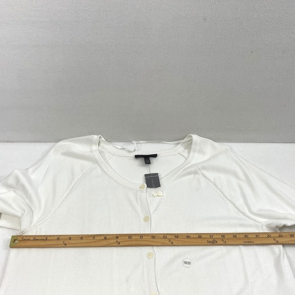 Lane Bryant Cardigan Womens Plus 18 / 20 White Button Up Sweater Raglan Sleeve - Picture 9 of 14